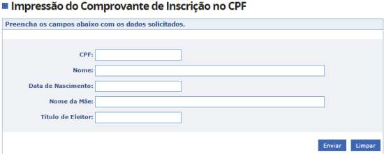 Formulário como imprimir CPF