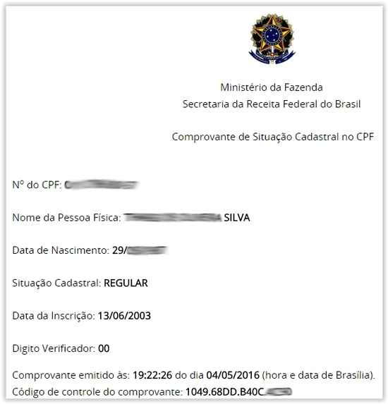 Consulta CPF Situação Cadastral